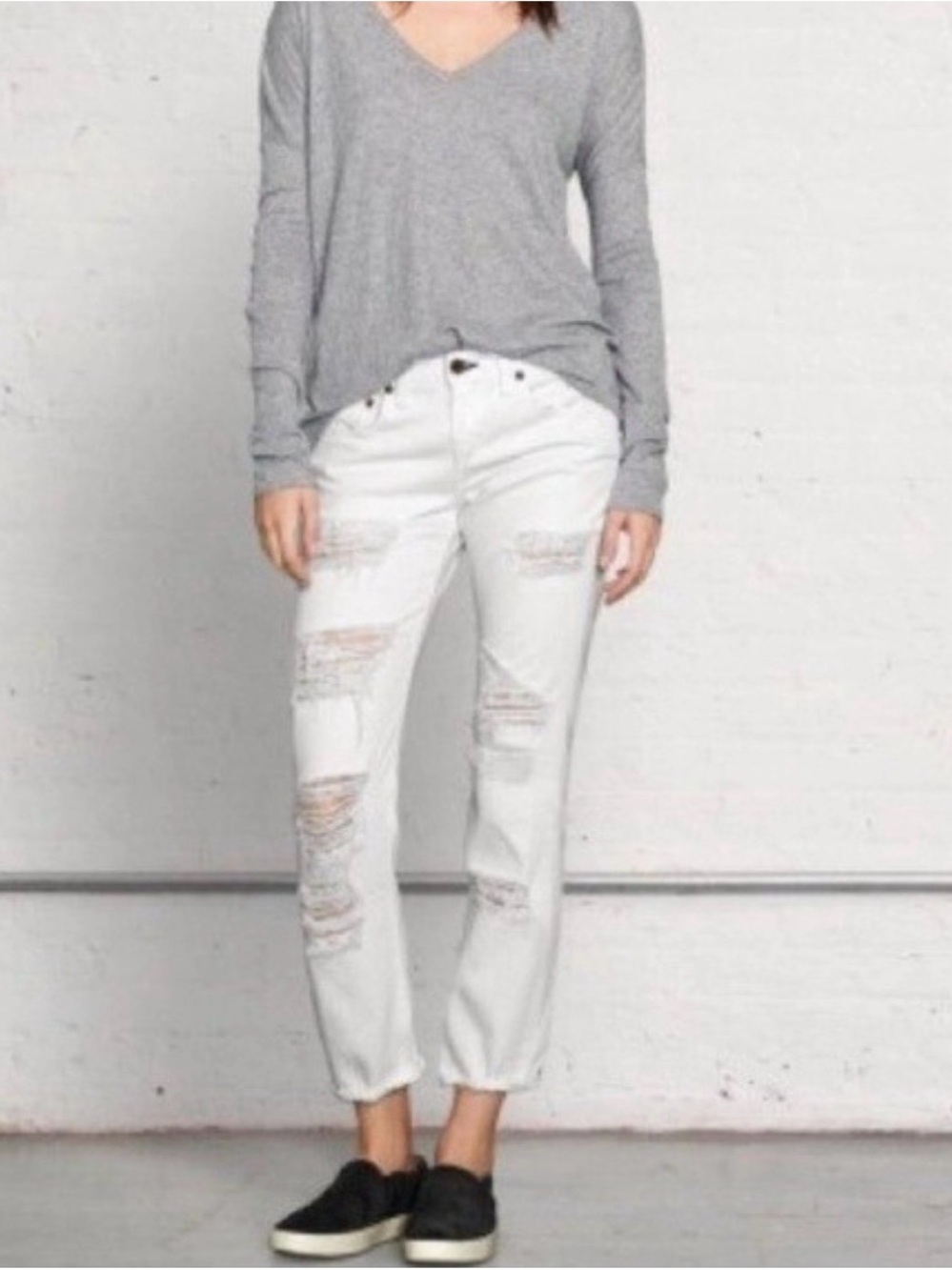 NWT Rag & Bone Rebel Boyfriend Distressed Jeans
